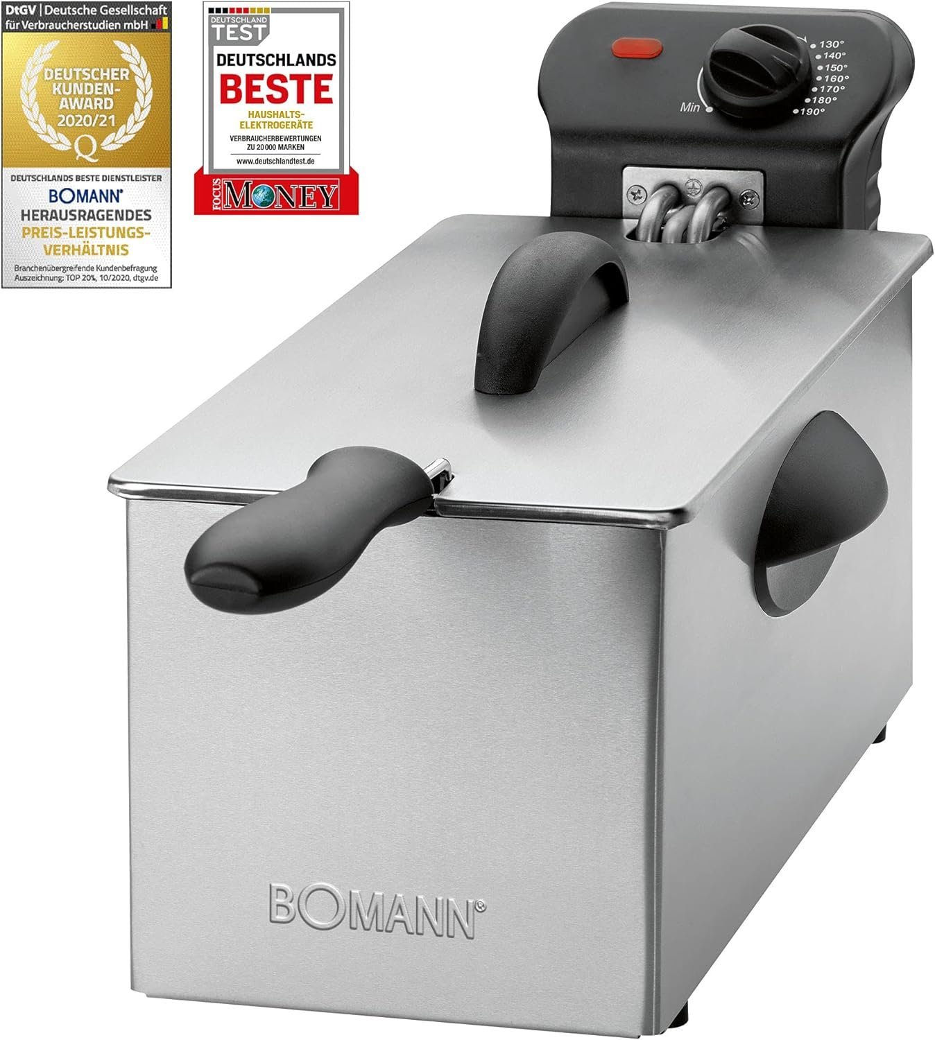 Friteuse Inox 3L 2000W Bomann FR 2264 CB – Image 2