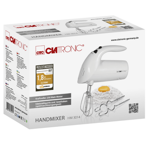 Batteur 250 W Clatronic HM 3014 Blanc – Image 2