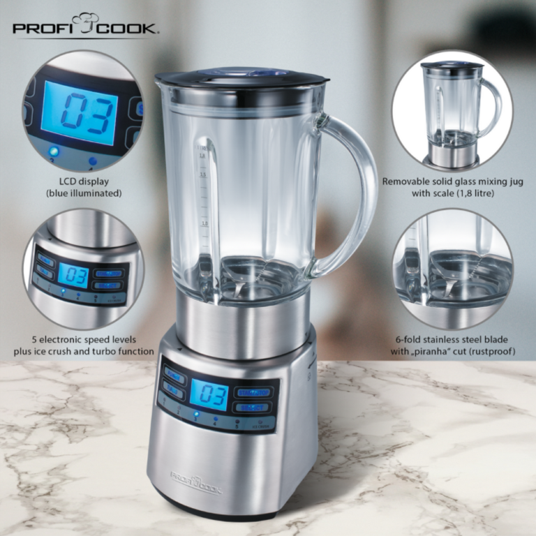 Blender en verre Multifonctions 1.8L 1200W ProfiCook PC-UM 1006 – Image 2