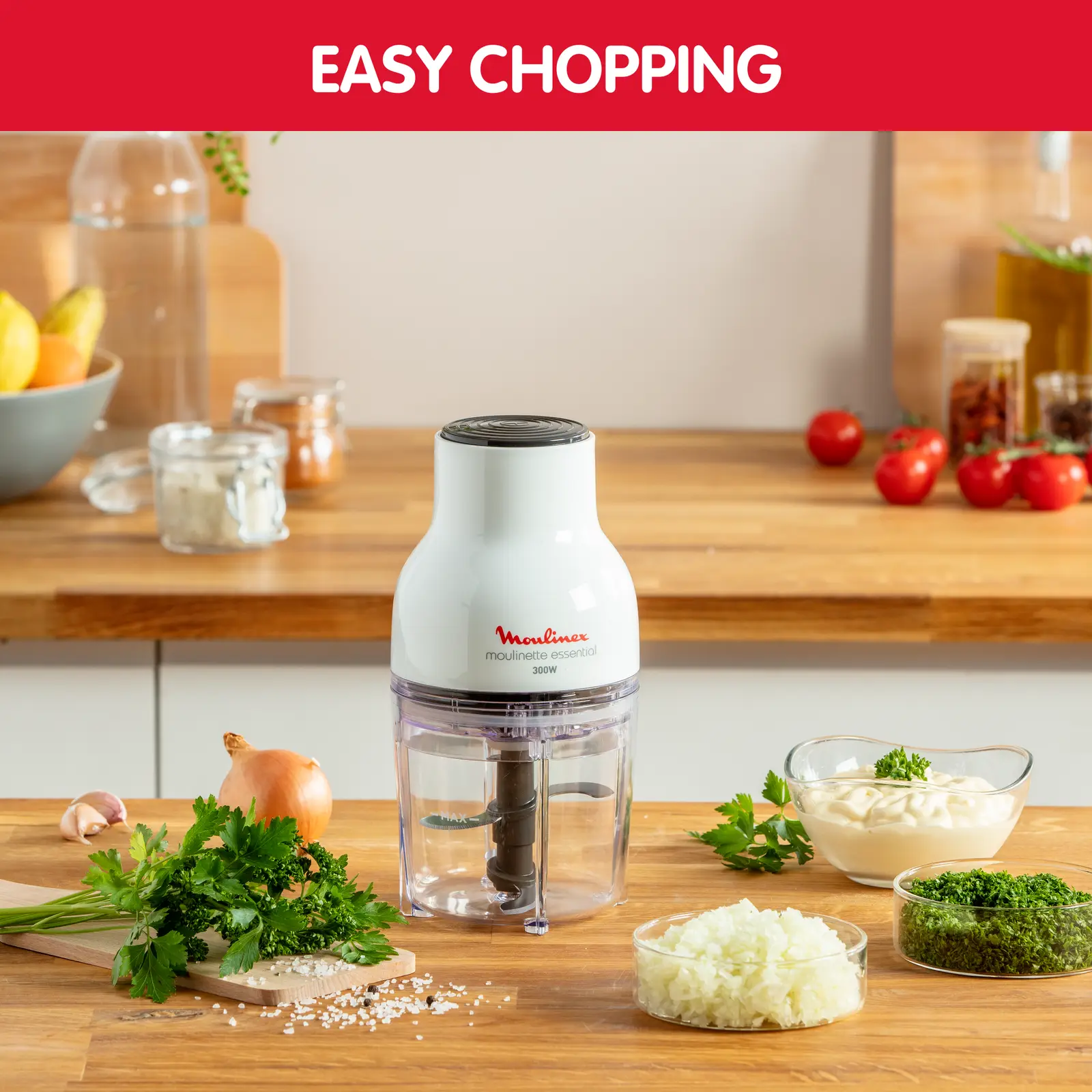 Hachoir Électrique 3En1 400mL 300W Moulinette Essential Moulinex DJ520110 – Image 3