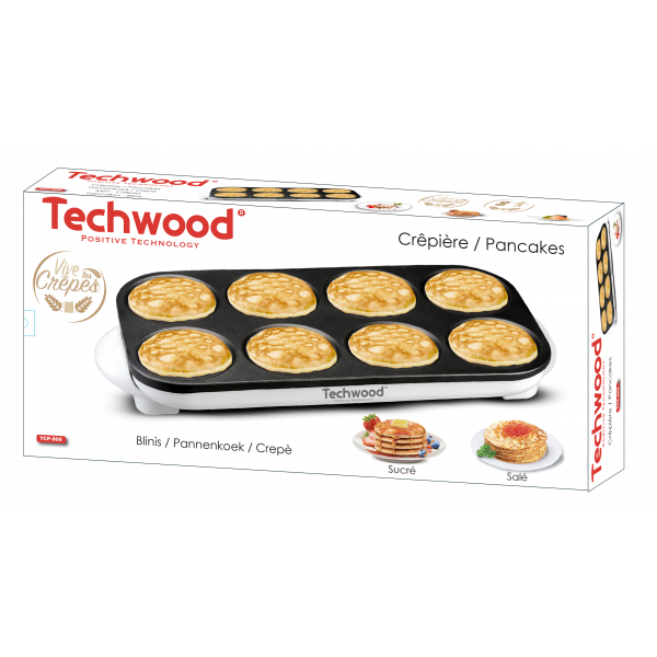 Crêpière pour Mini crêpes - Pancakes Techwood TCP-800 – Image 2