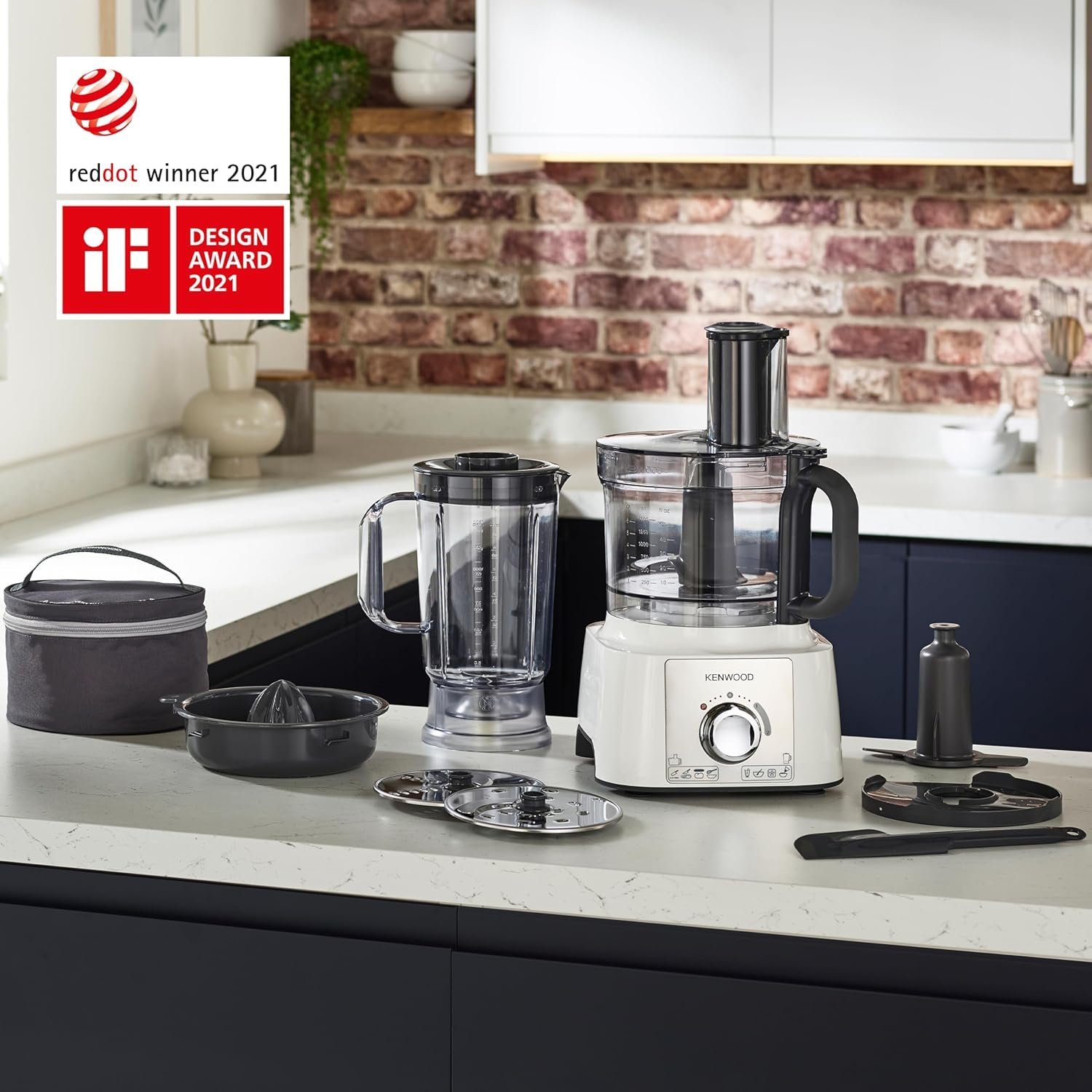 Robot Multifonction 1000W 3L 2 Vitesses Kenwood FDP65.450WH – Image 5