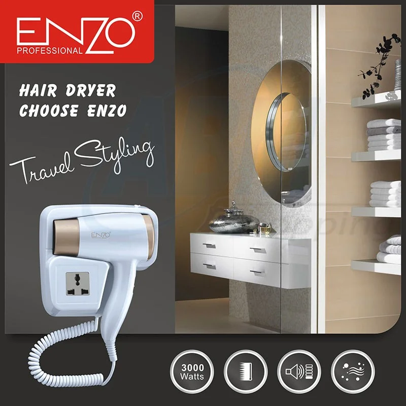 Sèche Cheveux Mural 3000W Enzo EN-6622