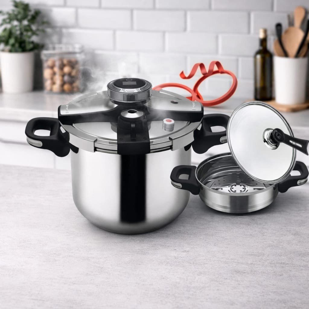 Cocotte 10 L 5 pcs En inox 18/10 avec minuteur Nardi
