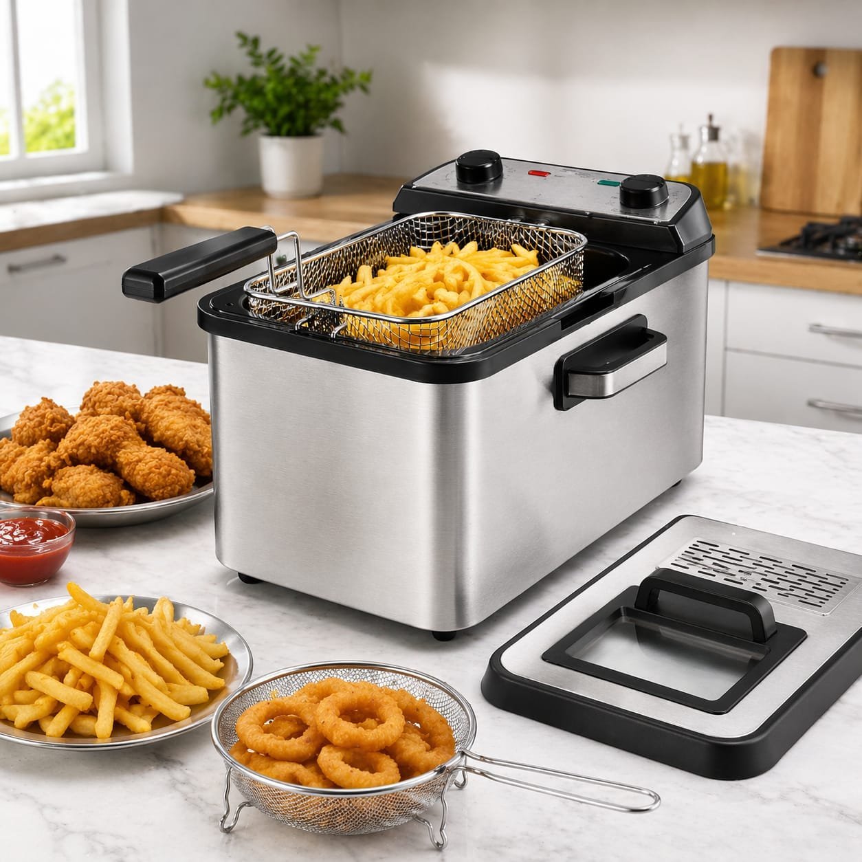 Friteuse inox Electrique 4.2L 3250W Tirexx Original FRTX2000