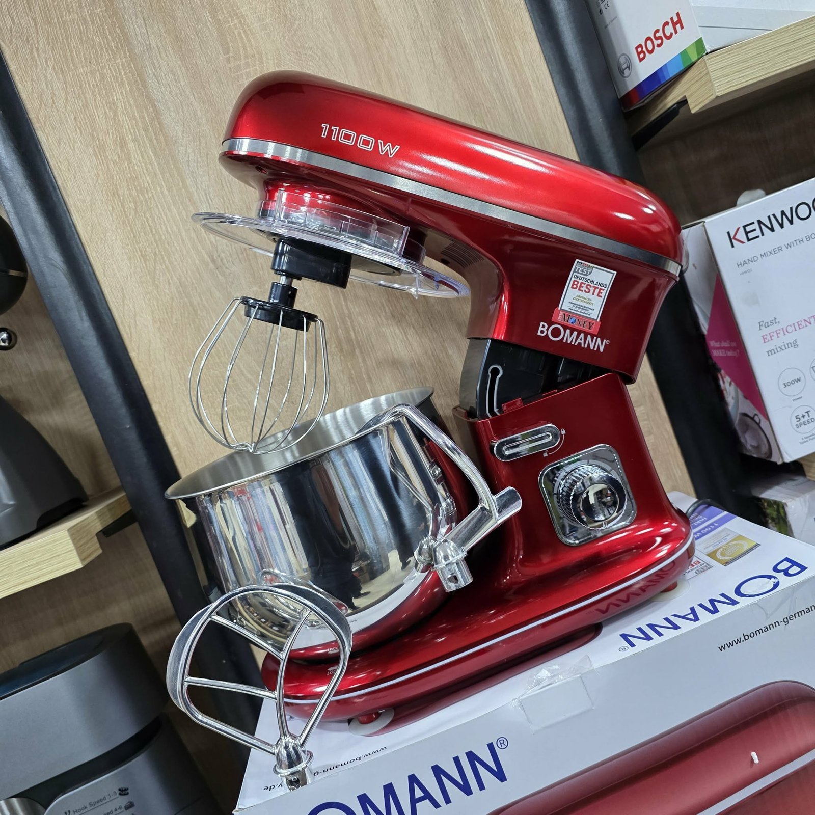 Pétrin Multifonction 5L 1100W Bomann KM 6010 CB Rouge – Image 6